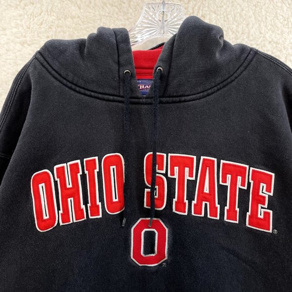 Champs Ohio State Black Red Embroidered College University Hoodie Sweatshirt 2XL - Picture 3 of 8
